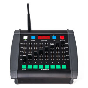 CINELEX Drahtloser DMX-Sender Tragbares Pult (8-Fader / 512-Kanal)