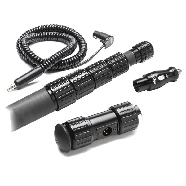 K-Tek KP18VCCR 18'3" Mighty Boom Pole; 5-stage, Carbon, Removable Headpiece, Coil Cable with KPCCR Bottom Module – Bild 2