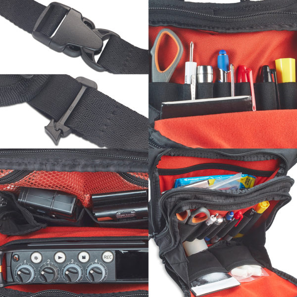 K-Tek KSUHX Stingray Utility Hip Pack, Black w/ Orange interior*also works as a Mixer Bag for SoundDevices MixPre3 & MixPre6 – Bild 5