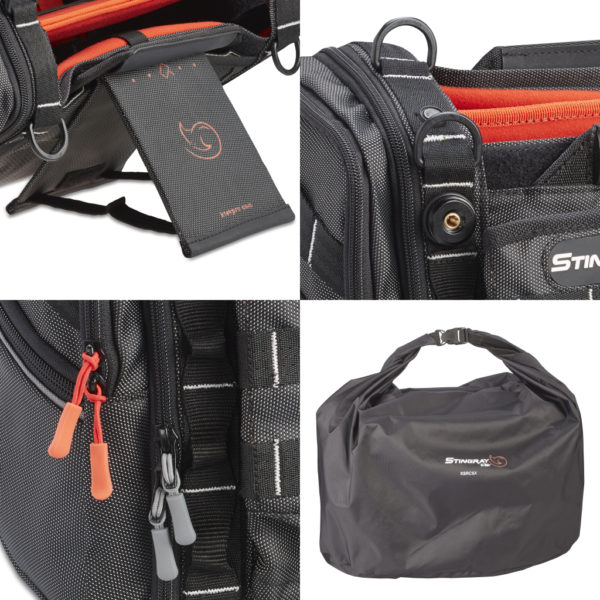 K-Tek KSTGSX Stingray Small-X, Orange interiorDesigned to work with Sound Devices 833, 888 (also SD 633 & 744t, Zaxcom Maxx, Zoom F4 & F8 and similar sized mixer recorders) that work with multiple accessories. (Stingray Orange) – Bild 6