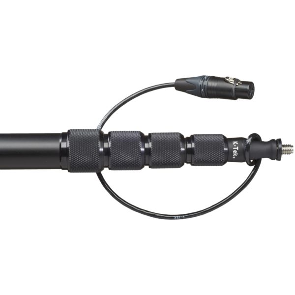 K-Tek KE110CC 9'2" Avalon Boom Pole, Aluminum, Fixed Headpiece, Coiled Cable with Fixed Bottom XLR – Bild 4