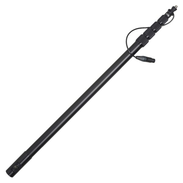 K-Tek KE144CCR  12'2" Avalon Boom Pole, Aluminum, Fixed Headpiece, Coiled Cable with Fixed Side XLR