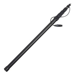 K-Tek KE144CC 12 Avalon Boom Pole, Aluminum, Fixed Headpiece, Coiled Cable with Fixed Bottom XLR