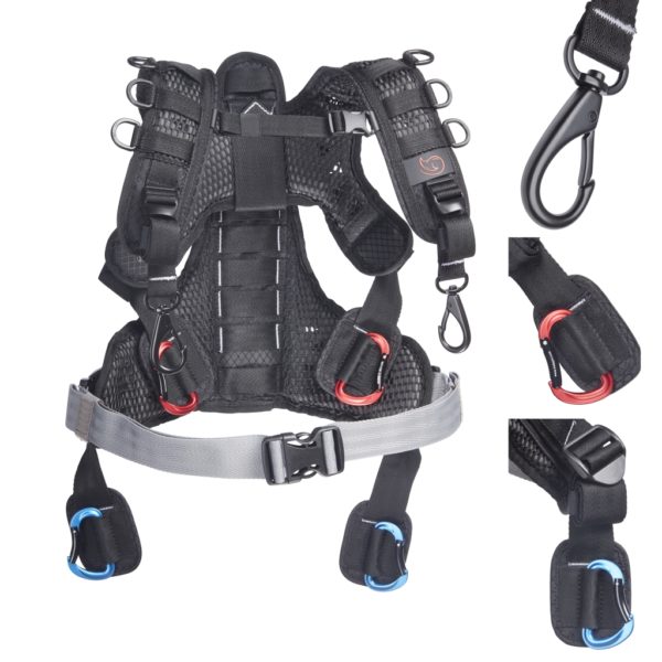 K-Tek KSHRN3S Stingray Audio Harness - SMALL, with real back support ExoSpine with removable inner Belt, adjustable to most smaller body sizes – Bild 3