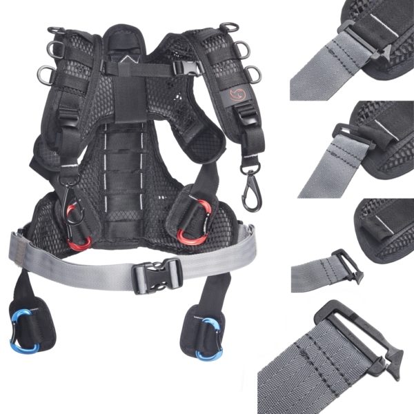 K-Tek KSHRN3S Stingray Audio Harness - SMALL, with real back support ExoSpine with removable inner Belt, adjustable to most smaller body sizes – Bild 5