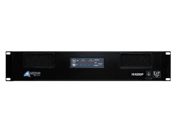 Australian Monitor IS4250P Leistungsverstärker. 4 x 250W Class-D, DSP, ETHERNET STEUERUNG. 100V, 70V & 4Ohm Ausgänge, 2RU – Bild 4