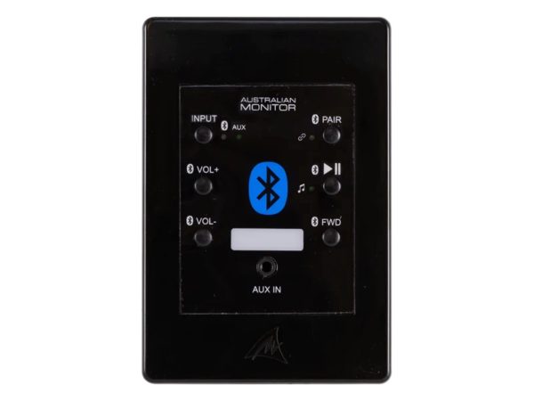 Australian Monitor WPBT-B Wandpanel - Bluetooth-Empfänger und Line-Level-Eingang. Schwarz – Bild 2
