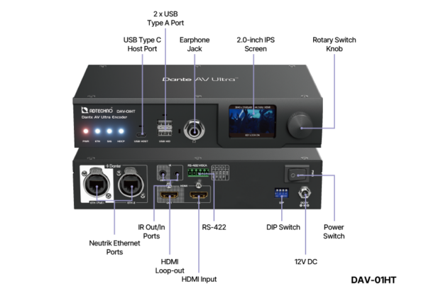 ADTECHNO DAV-01HT Encode HDMI to Dante AV Ultra Colibri – Bild 6
