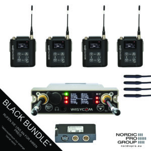 BLACK BUNDLE Wisycom MCR54 Quad Empfänger + 4x MTP60 + BPA54 + 4x Sanken COS-11D