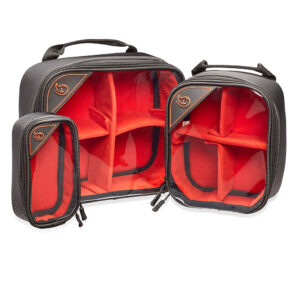 K-Tek KGBSETX Stingray Gizmo-X Bag SET (Orange interior), set of 3 (S, M, L)