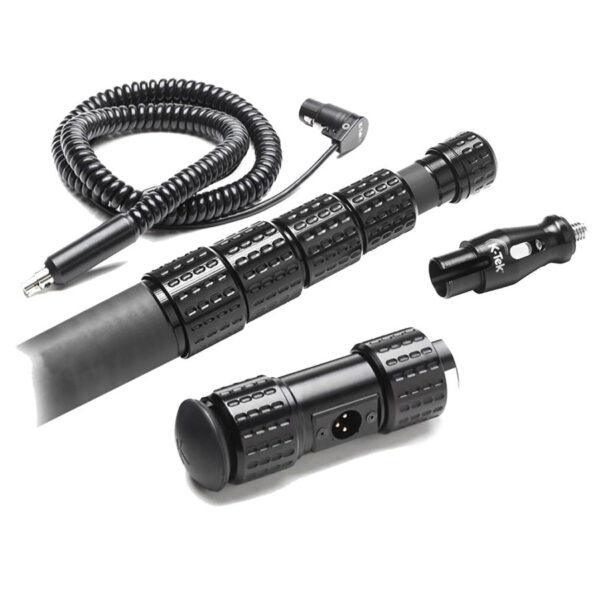K-Tek KP14VCCR 14'4" Mighty Boom Pole; 5-stage, Carbon, Removable Headpiece, Coiled Cable with KPCCR Bottom Module – Bild 2