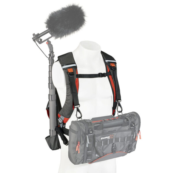 K-Tek KSBPX Stingray ENG BackPack with Orange Interior designed for the sound recording professional with 20 L storage space for a mixer bag, extra audio gear, a laptop and other supplies. – Bild 3