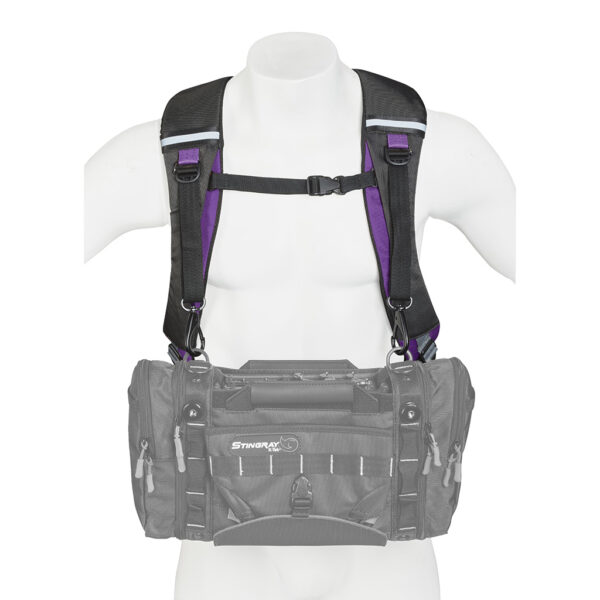 K-Tek KSBPXP Stingray ENG BackPack with Purple Interior designed for the sound recording professional with 20 L storage space for a mixer bag, extra audio gear, a laptop and other supplies. – Bild 6