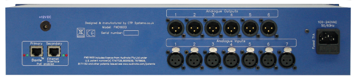 CTP 2U Dante sixteen channel four wire – Bild 3