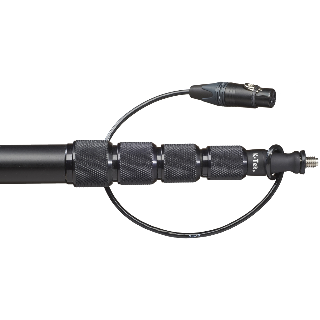 K-Tek KE110CCR 9'4" Avalon Boom Pole, Aluminum, Fixed Headpiece, Coiled Cable with Fixed Side XLR – Bild 3