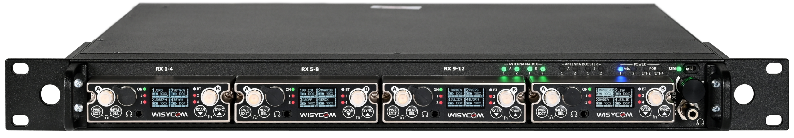 Wisycom MRK16-STD 4-Slot Drahtlos-Empfängersystem, Standard Version