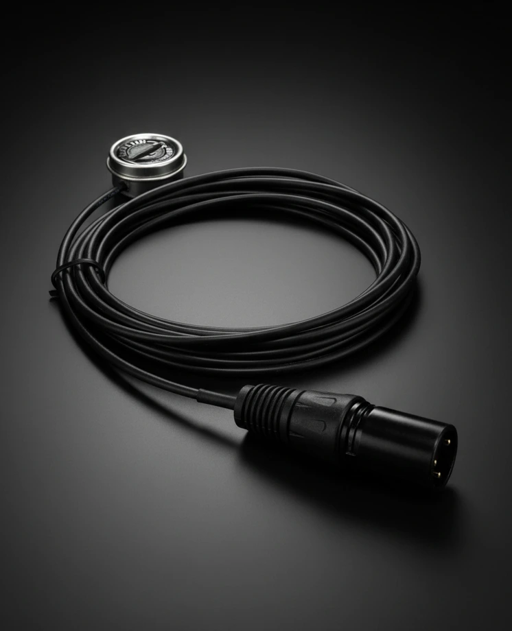 Cortado Xe Pro-Kontaktmikrofon, Phantomspeisung mit integriertem XLR Stecker