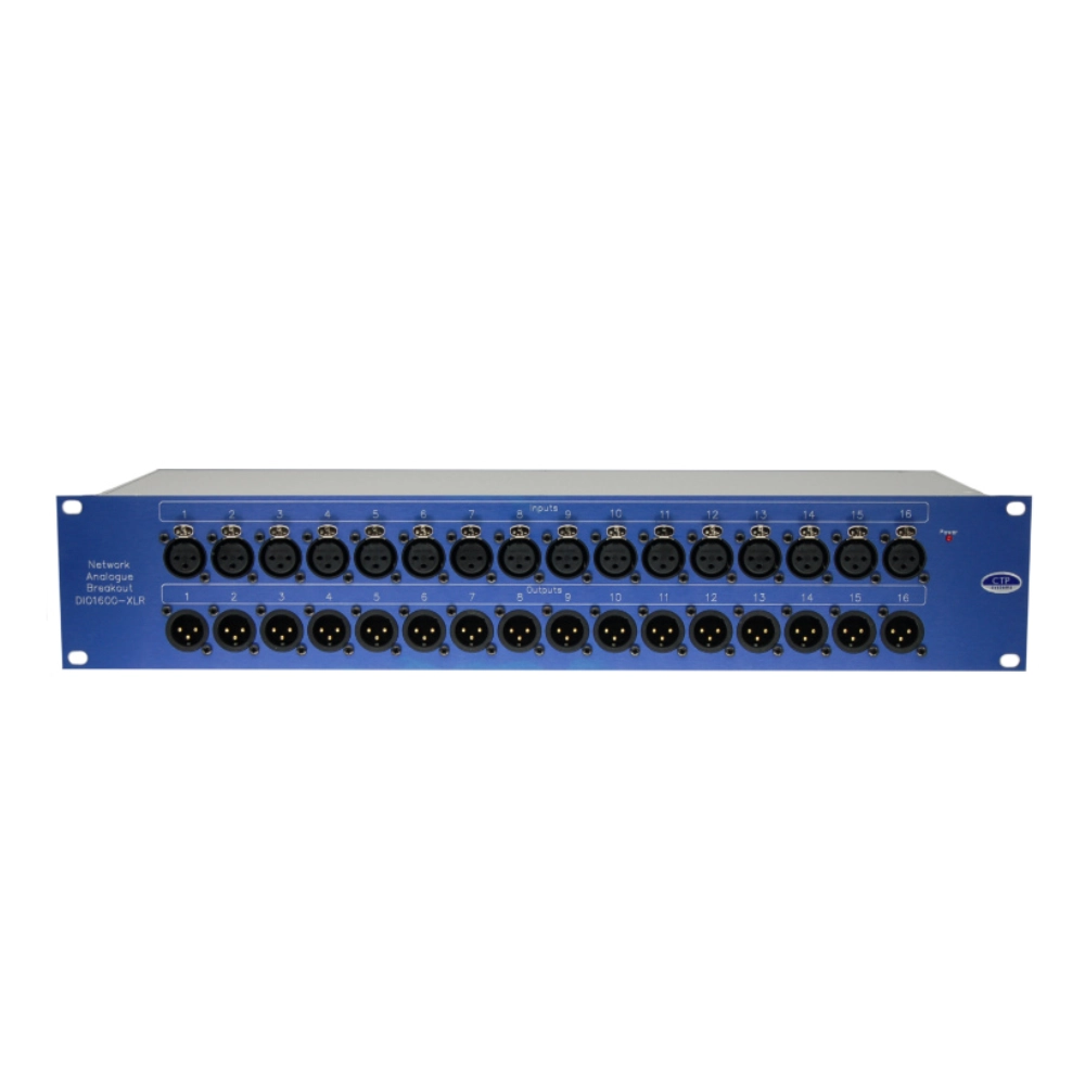CTP Dante Breakout Box 16 in, 16 out, PoE (2RU - XLR)