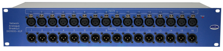 CTP Dante Breakout Box 16 in, 16 out, PoE (2RU - XLR) – Bild 3